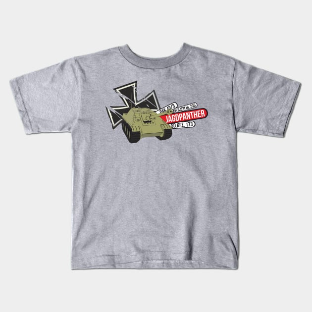 German tank destroyer Jagdpanther Kids T-Shirt by FAawRay